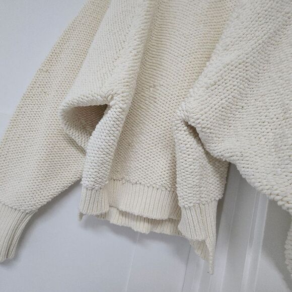 DKNY Pure Chenille Puff Sleeve Crewneck Sweater in Bone Ivory - Picture 8 of 16